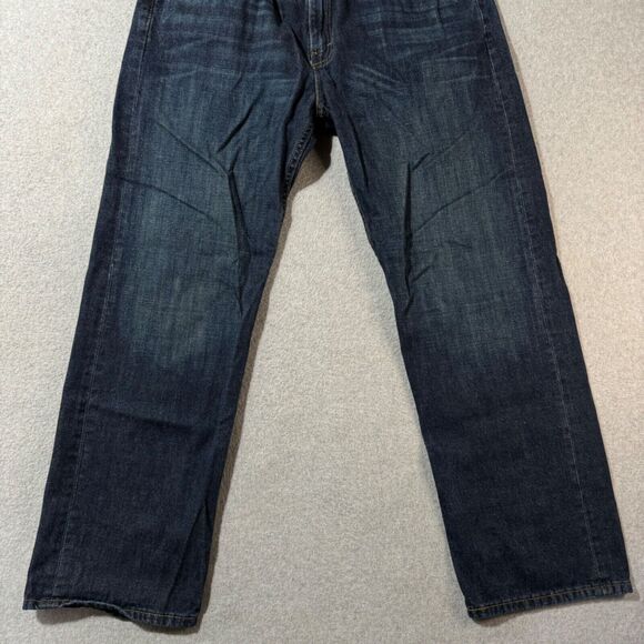 Levis Jeans Mens 36x32 Blue 569 Loose Straight American Medium Wash Denim - Picture 3 of 11